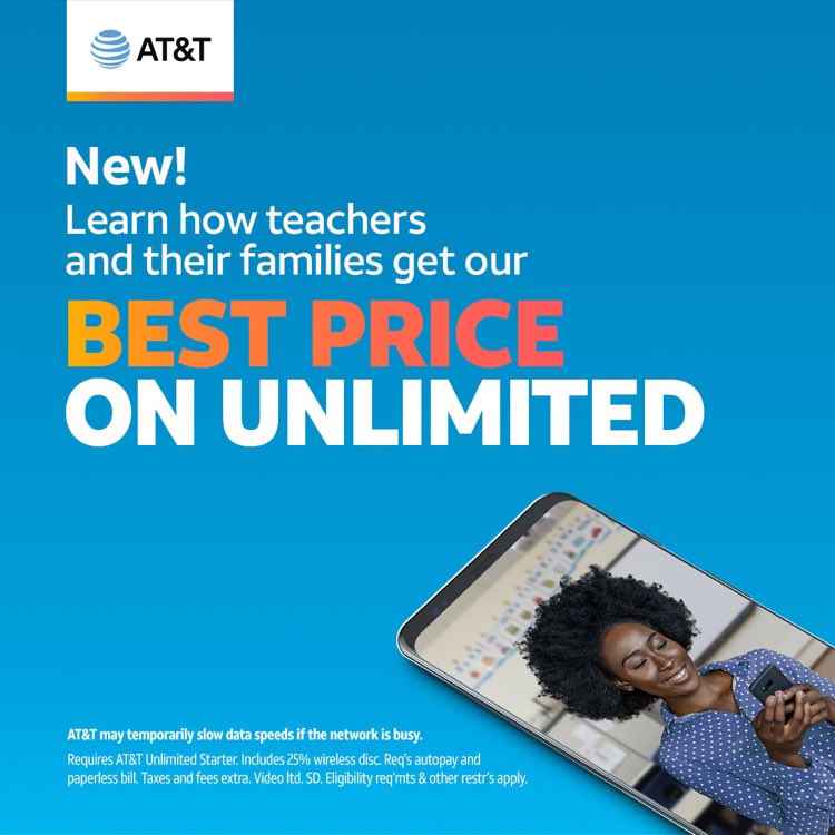 AnikaLaurel's tweet photo. Check it out exclusive benefits and pricing for our educators and healthcare workers @ AT&amp;T 💪🏽👍🏽
@PGPDNews @AAHealth @cityoflaurel https://t.co/3LnCUSakvw