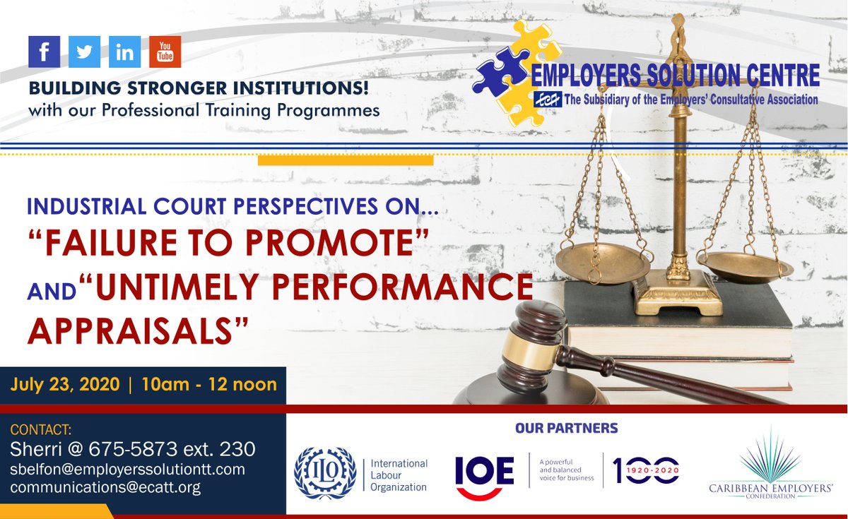 Did you know? Industrial Court judgments also shape the regulatory environment for the workplace. Join us for this informative virtual session. Click for price, content and registration bit.ly/JulyTR2020