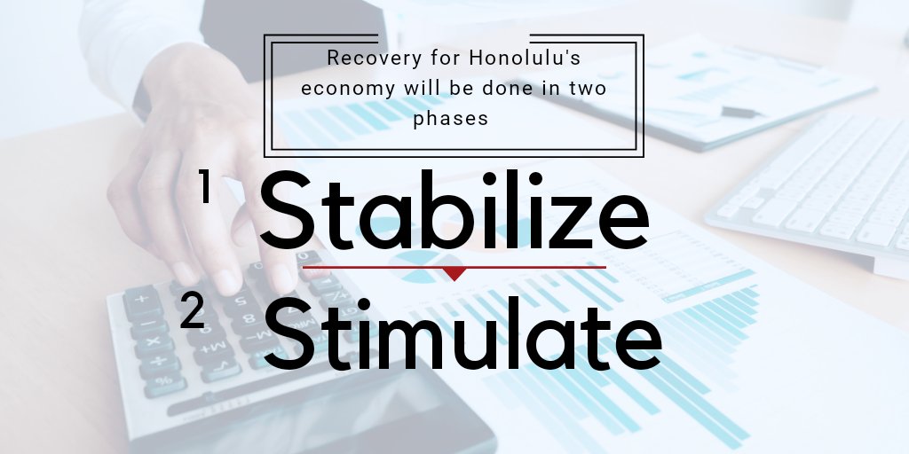Recovery for Honolulu needs to be done in two different approaches.  The first-find ways to stabilize our economy. Second-stimulate the economy with an infusion of capital. Then find opportunities to diversify our economy and control our own economic future.