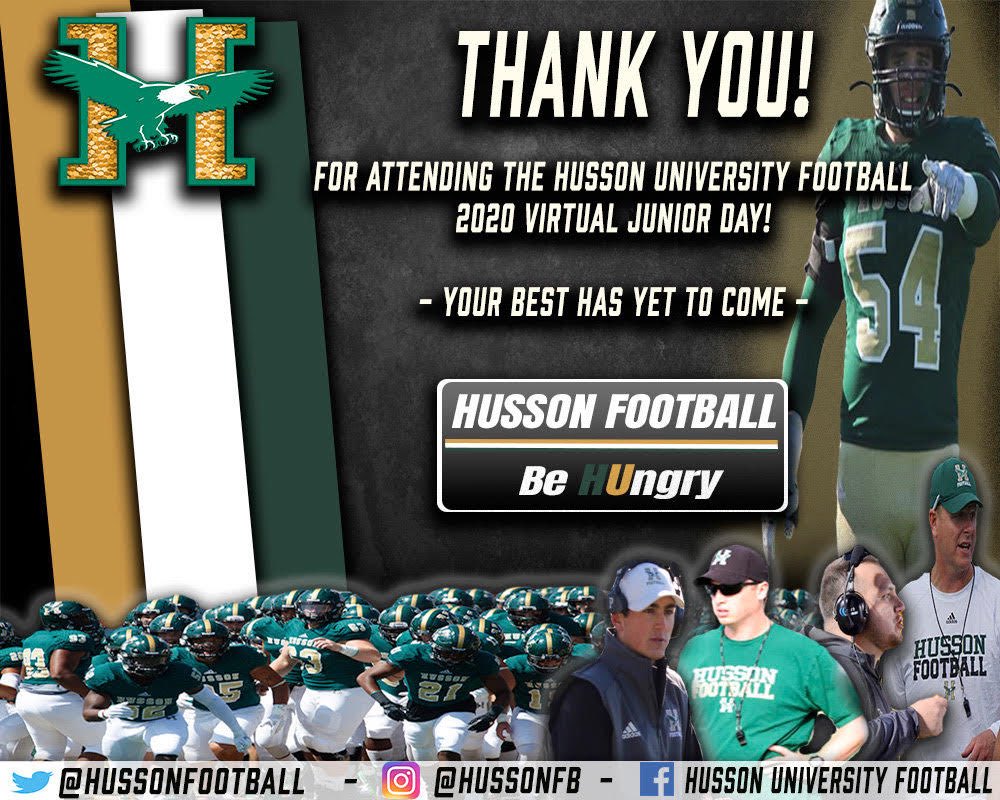 JeranPaleka's tweet photo. Thanks ⁦@hussonfootball⁩ ⁦@_Coach_Hobbs⁩ for the virtual tour!! https://t.co/fkL2ds0kzv