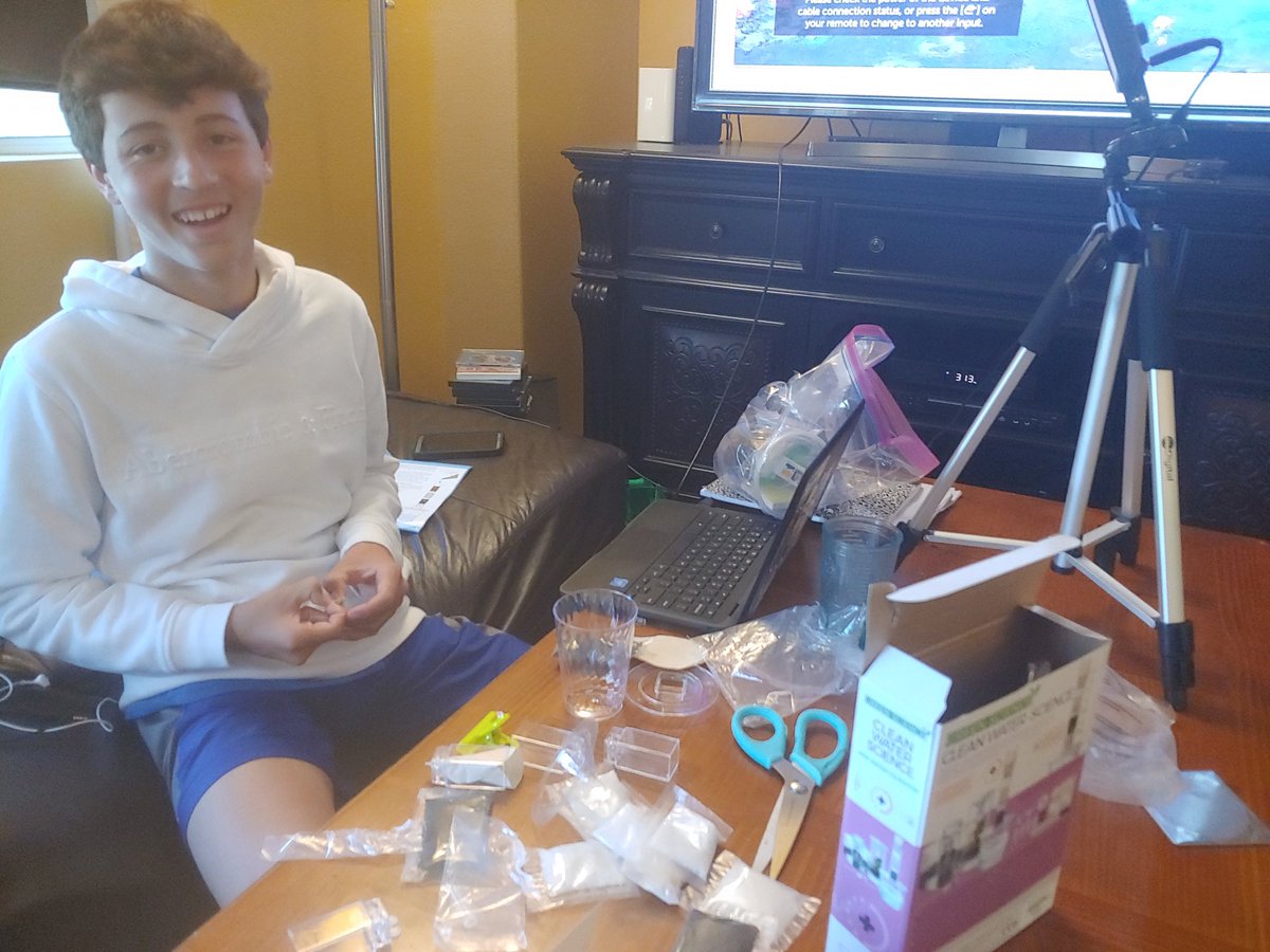 yshimojyo's tweet photo. Akio enjoying the Water Filtration System on Day 2 of STEM PULL! #STEMSummerLearning @RCOESTEM @STEPCon19 https://t.co/4atm9OwPhB