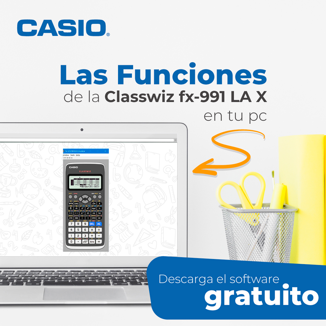 CasioCol_ST's tweet photo. ¿Ya tienes las funciones de una Classwiz en la pantalla de tu computador? Hasta el 31 de agosto de 2020 podrás descargar gratis en Windows el software de CASIO que emula las funciones de una calculadora científica. Entra  y aprovéchalo: https://t.co/g4Vn6QqYQl #CasioCalculadoras https://t.co/NsbR8Cxw43
