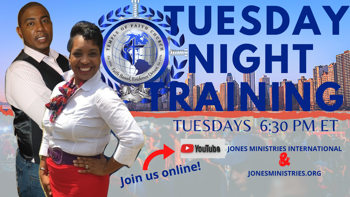 JonesMinistries's tweet photo. (TNT) Tuesday Night Training| Dr. Amichia Jones| Tuesday, July 14, 2020 https://t.co/aFxv13STOQ via @YouTube https://t.co/jSmpJri7S7