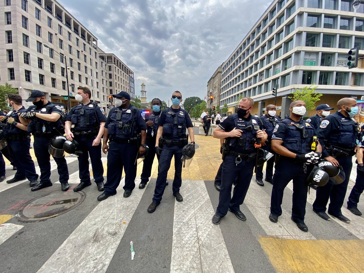 KuzyBeCackling's tweet photo. Black Lives Matter Plaza. 

One month apart.

#DefundMPD 
#DCProtests 
#OccupyHstreet https://t.co/5lCu5EkC5G