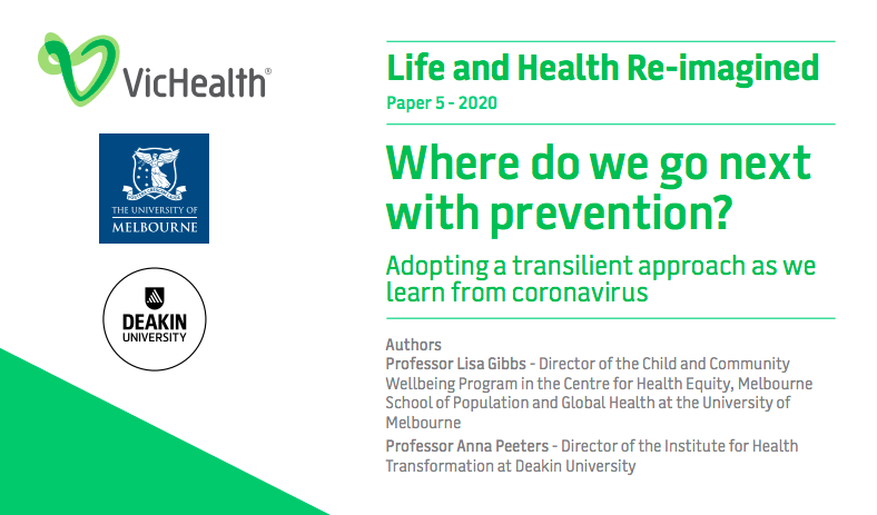 SandroDemaio's tweet photo. "Building a transilient prevention system will mean taking the learnings from #covid19Vic, along with the broader learnings responding to volatility, uncertainty, complexity & ambiguity."
v @AnnaPeetersAus, @HlthEquityMDHS & @VicHealth.
https://t.co/1vVyZxjg17 #healthreimagined https://t.co/KASsqbf6DY