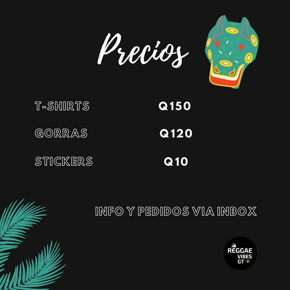 reggaevibesgt's tweet photo. No te quedes sin tu merch oficial de los #15AñosDeReggaeVibes realiza tus pedidos y envía tus datos a reggaevibesgt@gmail.com

#New #Merch #Guatemala #RadioShow #ReggaeAmbassadors #KeepinDiVibesAlive #RootsAndCulture #DeGuatePalMundo #SomosReggaeMusic #AlianzaReggaeLatinoamerica https://t.co/mrr4TgszpE