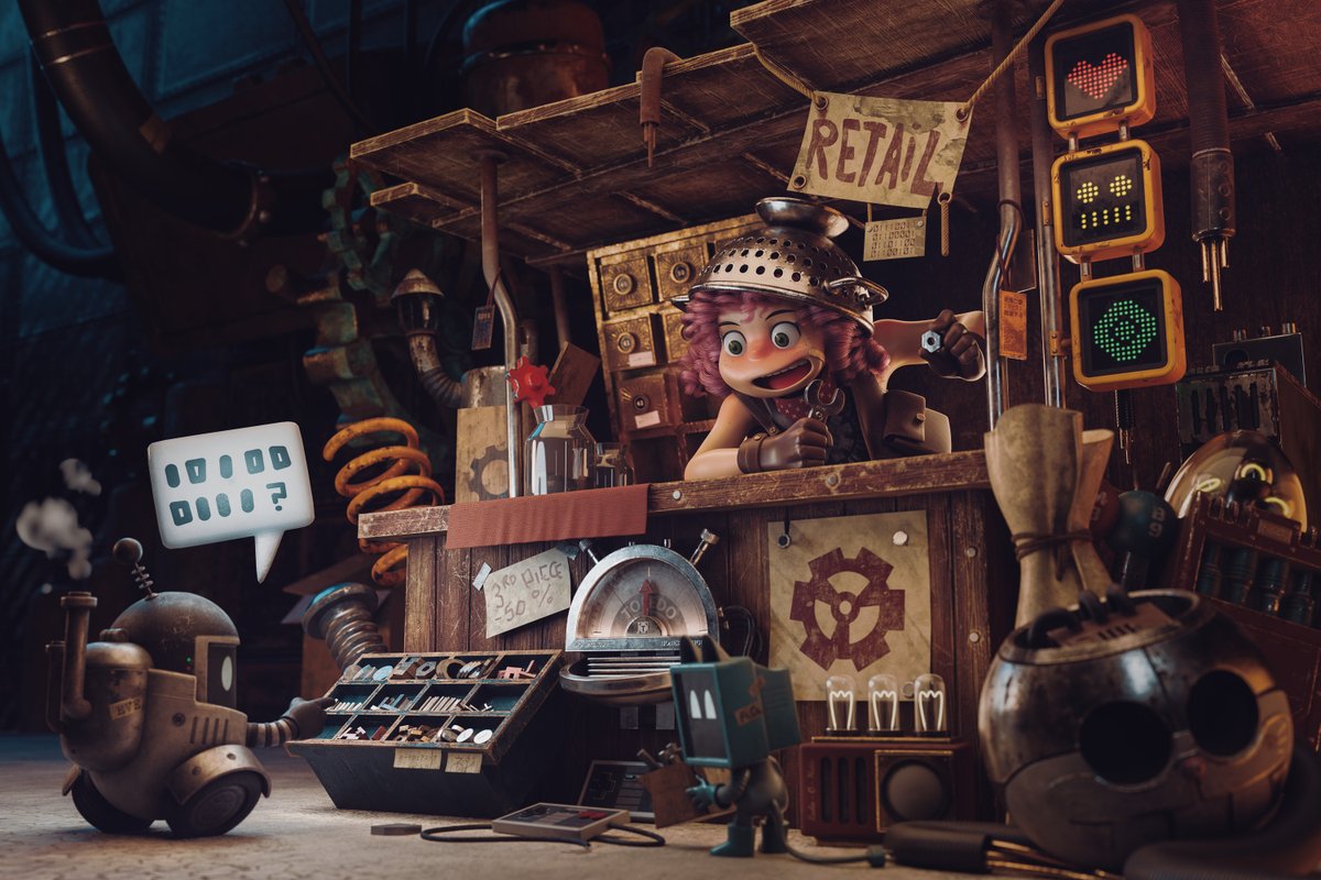 aendom's tweet photo. First time in this #PortfolioDay I'm Alex, 3D Artist from México. Love to make cartoon concepts into 3D. Also a #gameDev in the making. #under10kgang 
#b3d #MadeWithSubstance 
https://t.co/PRt9z80QlE https://t.co/qlErqj8cDo