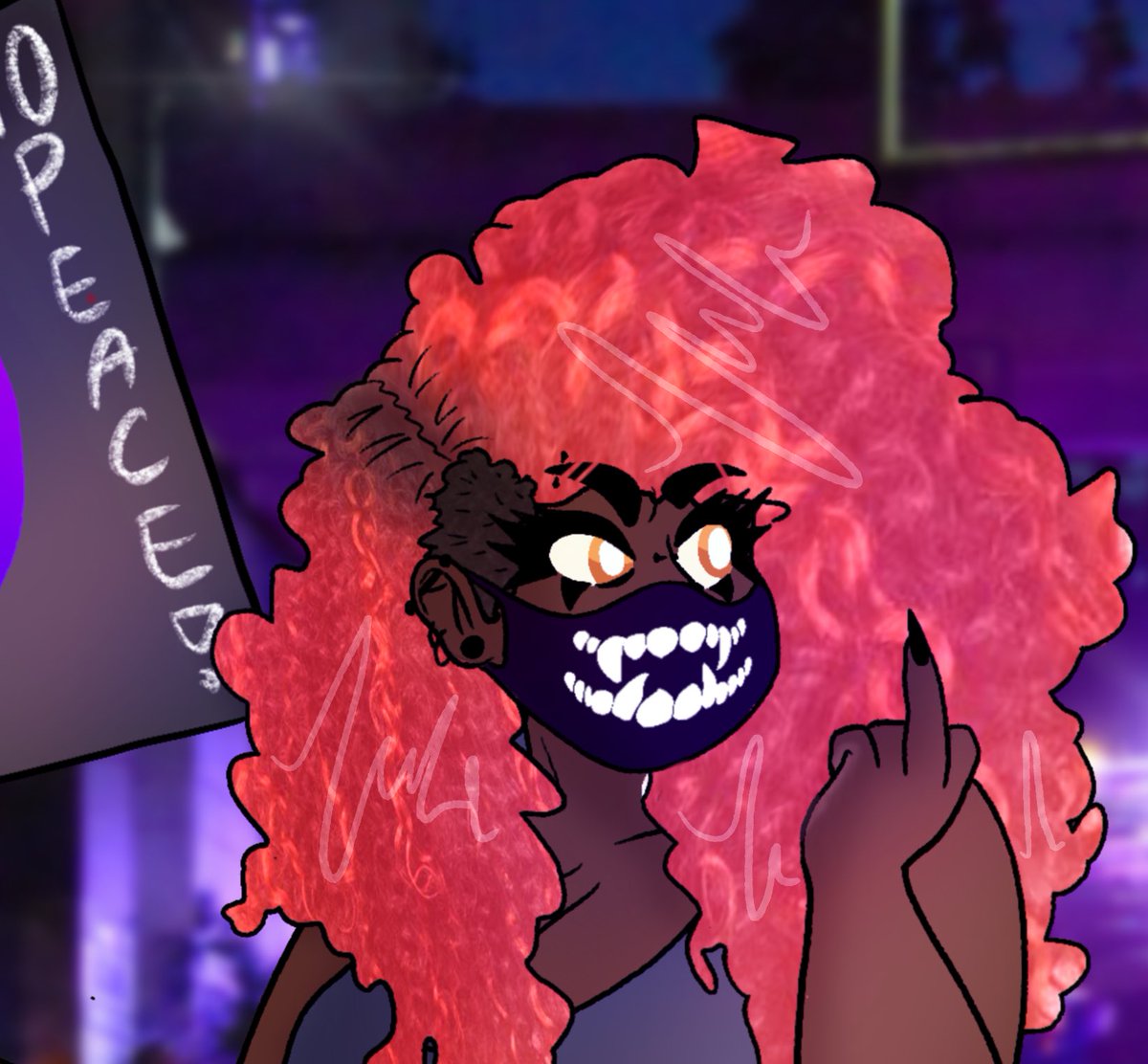 Fish__Pebbles's tweet image. Cerise says FUCK COPS

#art #artchallenge #digitalart #traditionalart #painting #artist #kofi #myart #myartwork #artsy #contemporaryart
#onlineart #oc #originalcharacter #originalcharacterart #ocart #cerisemara #blm #blacklivesmatter #acab #allcopsarebastards