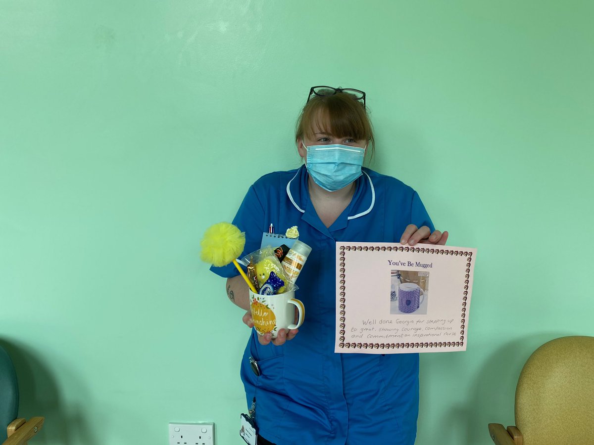 kat_james23's tweet photo. Our wonderful Precepee Georgia was mugged today for #stepuptpgreat #shortbreakslpt #lpt #Agnesunit. I’m so glad you got Redeployed to the Agnes unit. https://t.co/D9eGCfVU7v