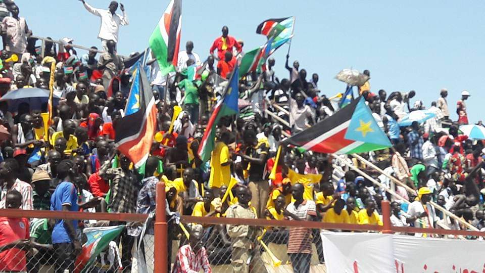 townfarfredo's tweet photo. This was a #CHAN2018 qualifiers game on 14th July 2017 at Juba Stadium. The game ended 0-0 between South Sudan 🇸🇸 and Uganda 🇺🇬.
@ssfa_com @OfficialFUFA https://t.co/pQWb5YEWzb