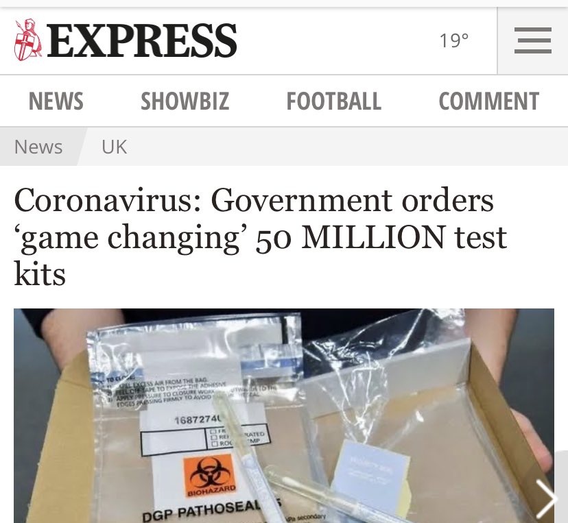 21/. “Population-scale testing” may seem like a distant ambition in UK & US where a functioning  #COVID19 test & trace system is still not in place.But, it is not.In April, it was reported that 50 million British-developed anti-body test kits had been ordered by the UK govt.