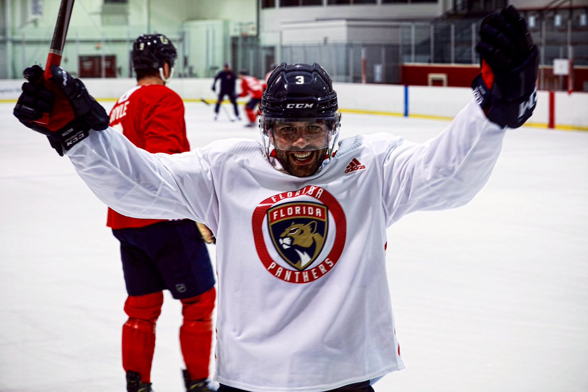 FlaPanthers's tweet photo. Feels good to be back on the ice with our friends! 😸

#CatsCamp | #Untamable https://t.co/hbscT5p11x