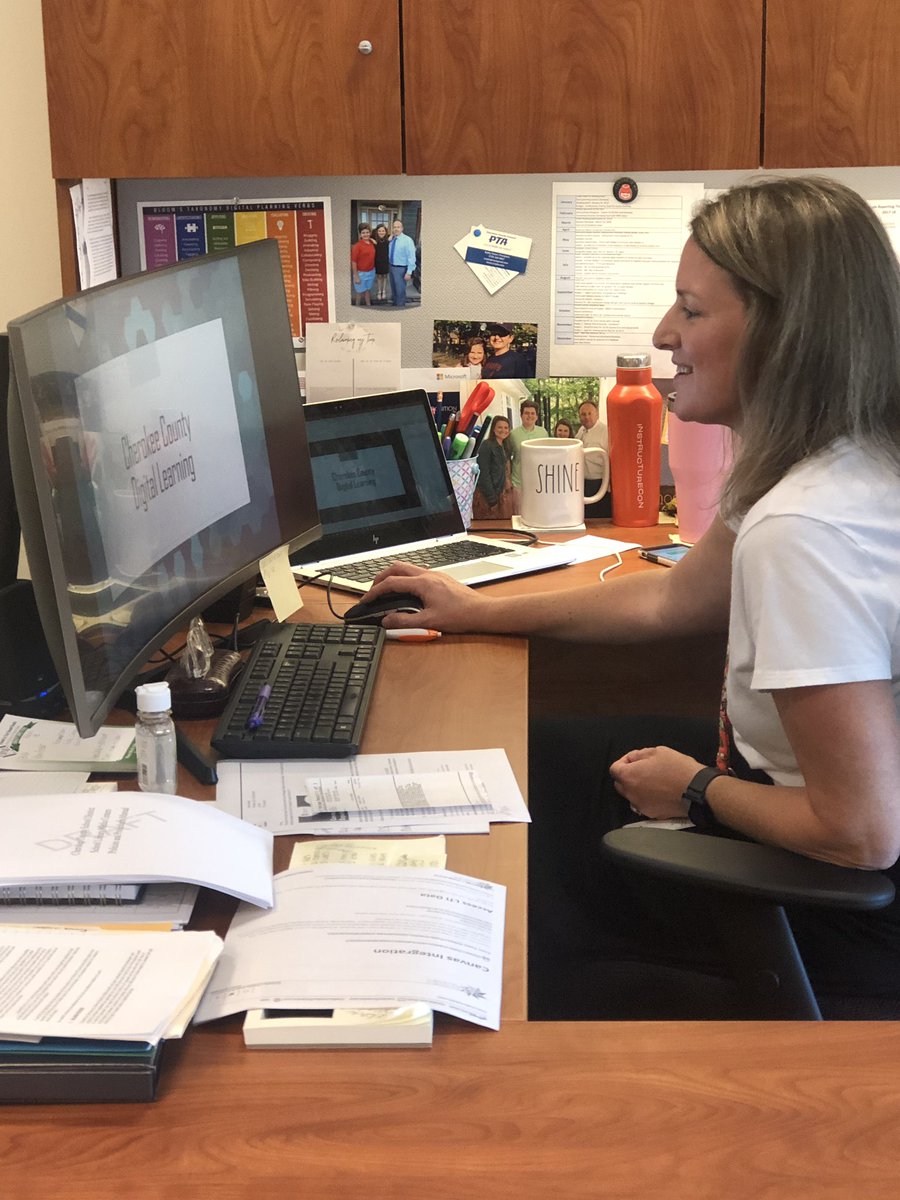A behind the scenes look at virtual PD delivery today! Big week for training new ILS and new teachers. #weareccsdteachers #ccsdleaders #C&amp;IO