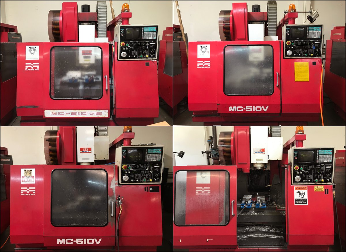 selwaymachine's tweet image. Quality Built Machines – These four @Matsuurausa machines have been running since the 1980’s for Western Pacific Machining.  Besides the paint, you can hardly tell they are that old. Thank you, SMT Jordan H., for the photos! 
#selwaymachinetool #matsuura #qualitybuilt #cnc