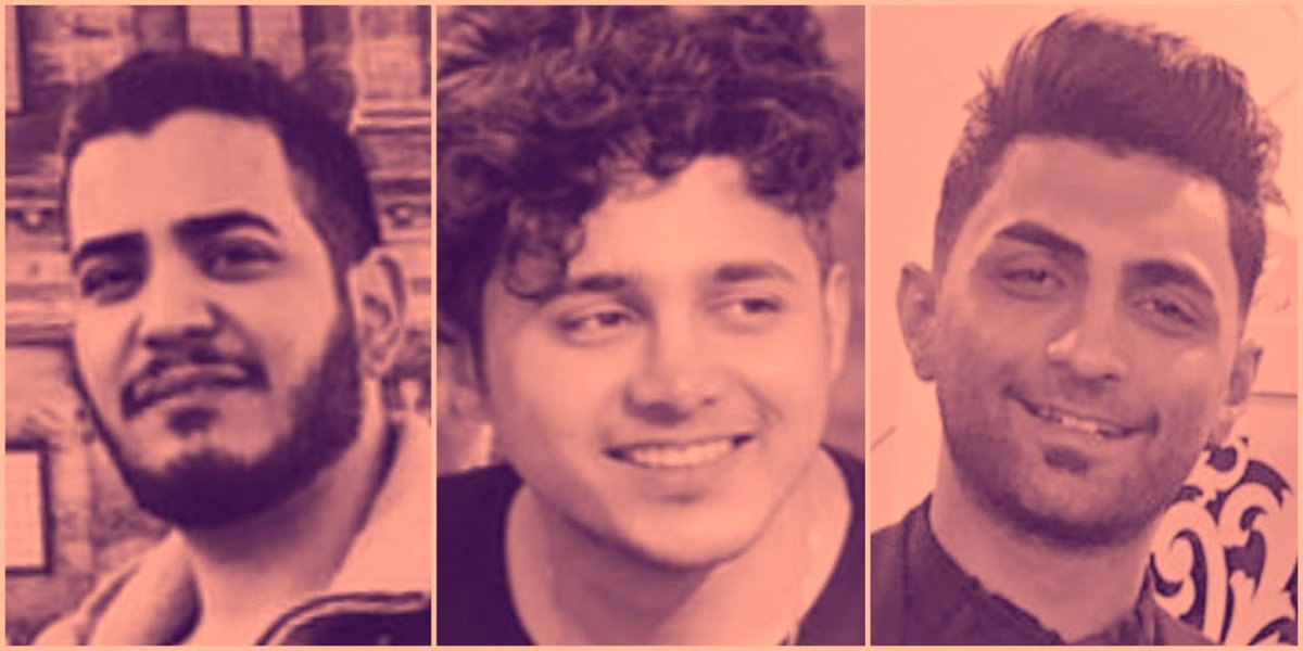Diese drei Männer sollen im Iran morgen hingerichtet werden. 2019 wurden sie bei Protesten gegen das Regime festgenommen.
Die Hinrichtung löst internationalen Protest aus. @HeikoMaas sollte sich dafür einsetzen, dass sie leben dürfen. 
#StopExecutionsInIran <a href="/AuswaertigesAmt/">Auswärtiges Amt</a>