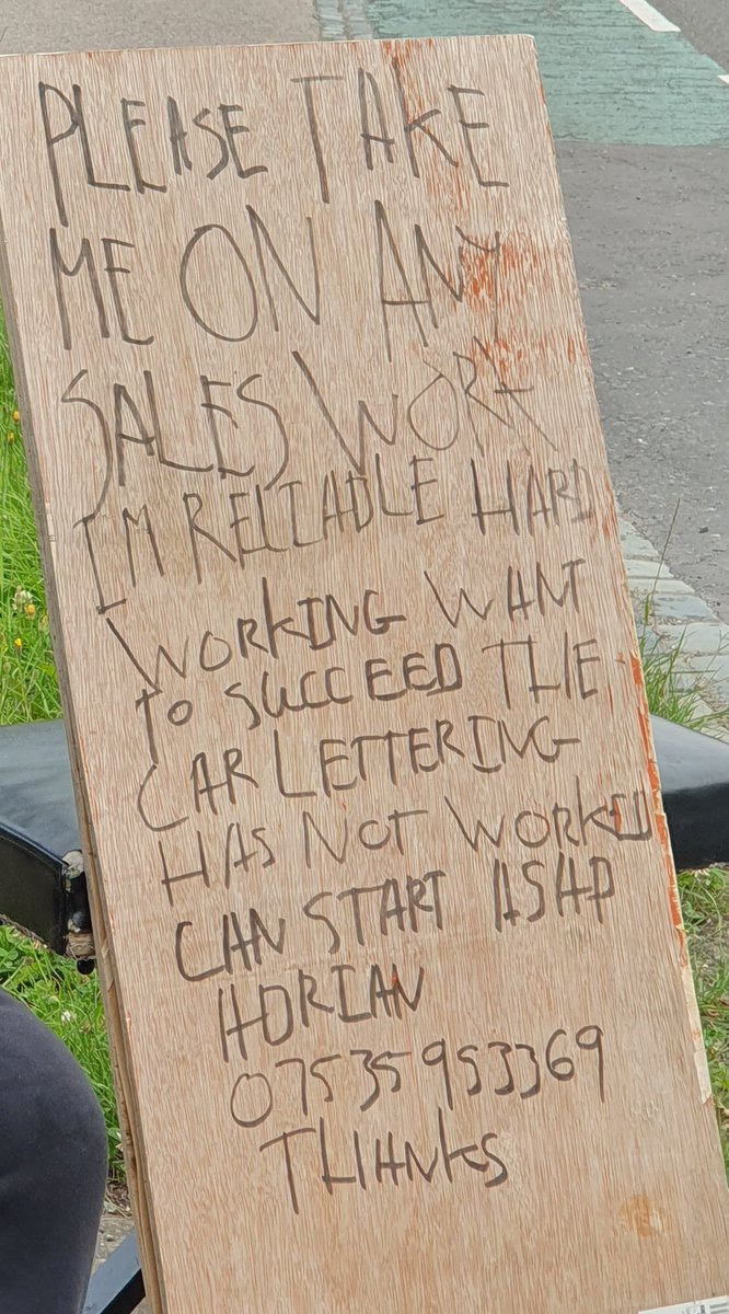 I went past this gentleman on Newcastle Road in Clayton this evening. He has hit on some hard times with covid and is also a carer for his disabled wife. 

His sign wasn't easy to see, so I asked if he wanted me to post this on social media for him

#stokeontrent #staffordshire