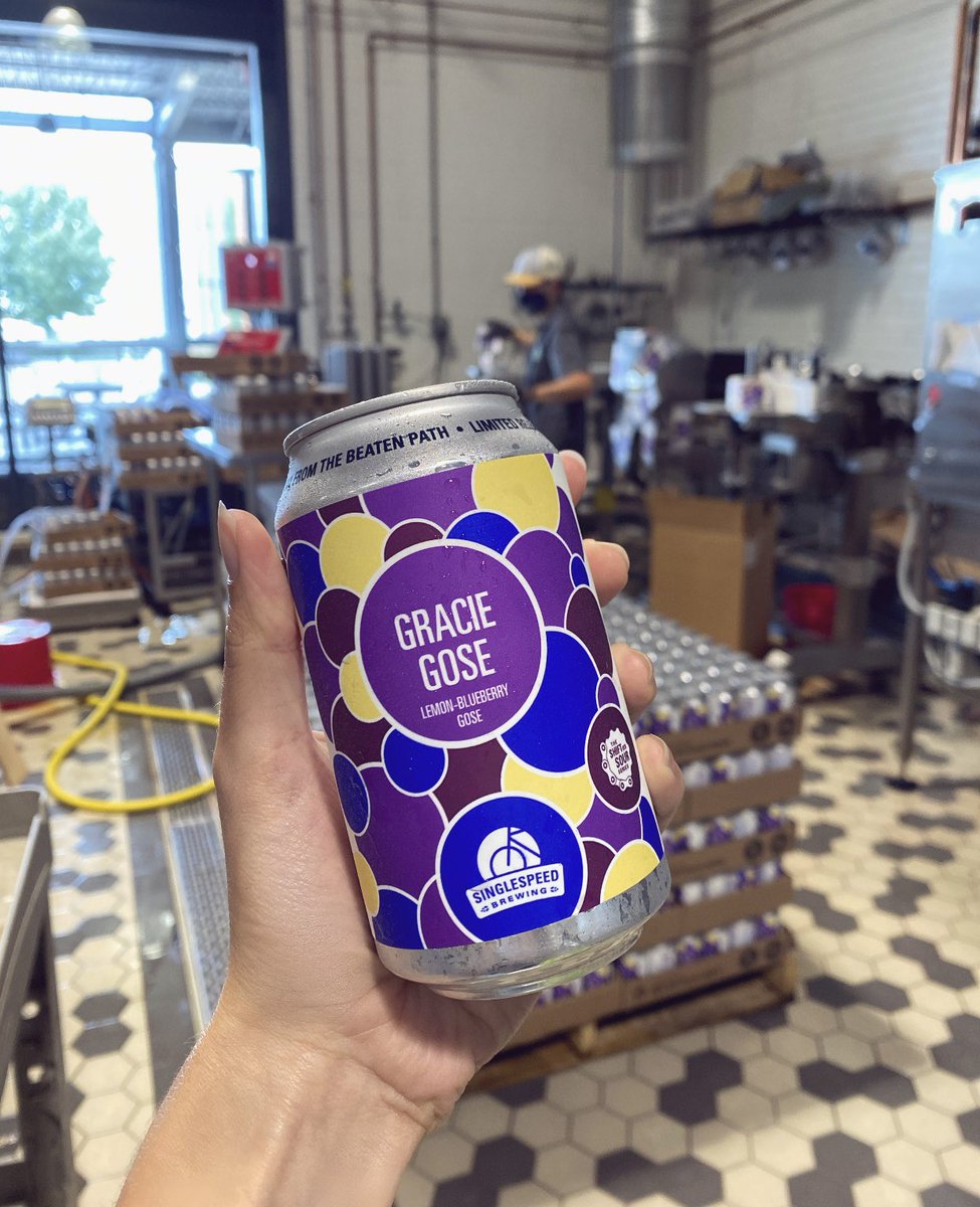 SingleSpeedBeer's tweet photo. Never a dull moment when it comes to Gracie. This year we’ve put a twist on the 2019 version. Releasing in both taprooms this Friday (7/17) &amp; across the state the following week. A Lemon-Blueberry #Gose with lemon tartness + blueberry sweetness, a summer crusher for sure. 🍋 https://t.co/tbpR9Jsbpo