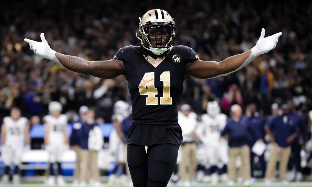 A list of every player in NFL history to record 2,000 rush yards, 2,000 receiving yards, and three Pro Bowl selections in their first three seasons:

• Alvin Kamara

End list.