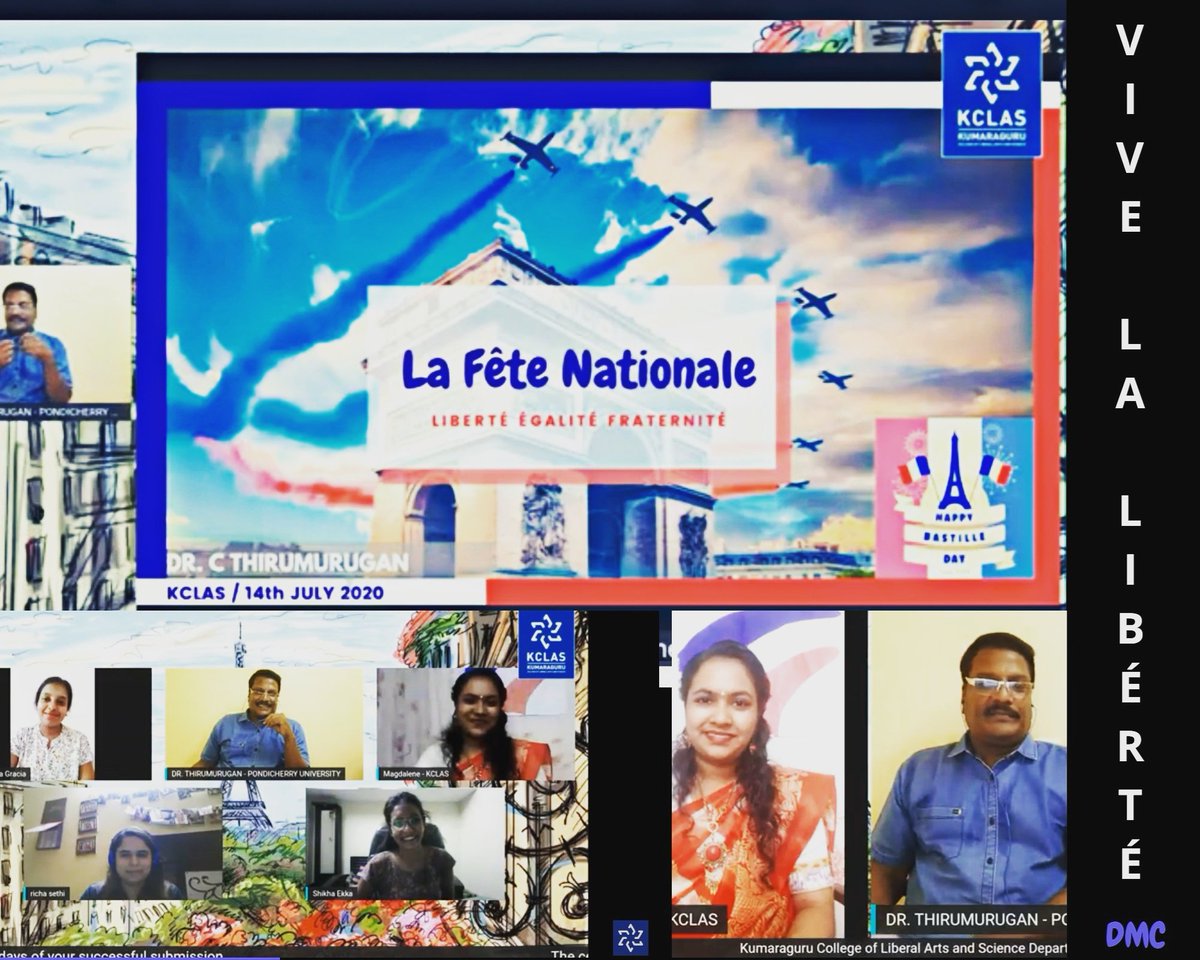 ClipithaDominic's tweet photo. Technology has immense power in connecting people! On this French National Day, Let's explore the Freedom to learn, Equality in sharing and Fraternity in encouraging ! 
#BastilleDay #technology #NationalDay #virtual #QuizTime https://t.co/wsoSEGFaXg
