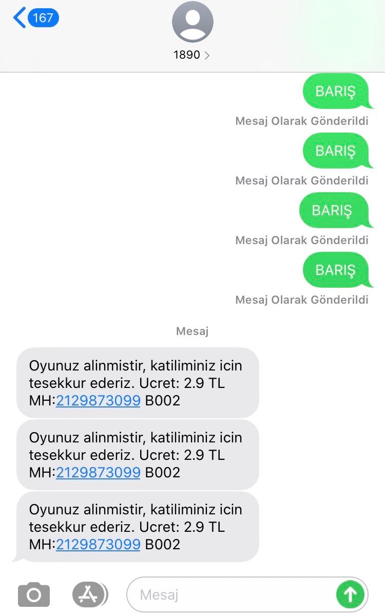 Her 20 fav 1 sms 
her 5 rt 1 sms
her 10 takipçi 1 sms 
#Barismuratyağcı #survivor2020final