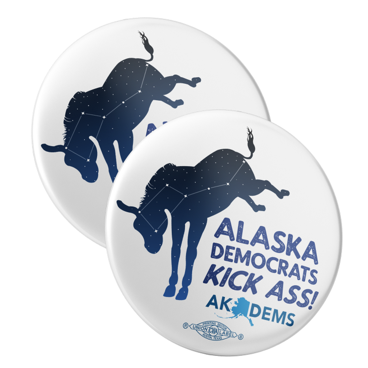 I really like both of these  @AlaskaDemocrats buttons. https://store.alaskademocrats.org/alaska-dems-kick-ass-2-25-mylar-button-pack-of-two/ https://store.alaskademocrats.org/what-a-bunch-of-snowflakes-can-do-2-25-mylar-button-pack-of-two/