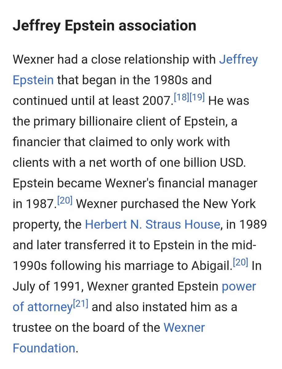 14) Les Wexner founded Victoria's Secret and bankrolled Jeffrey Epstein's sex-trafficking operations. Robert Maxwell is the late father of Epstein's partner and accomplice, Ghislaine Maxwell. Both Wexner and Maxwell had been accused of working with Mossad.