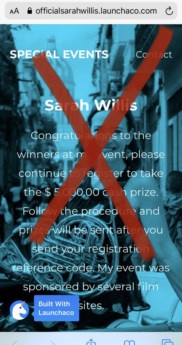 sarahwillis's tweet image. So happy at the outpouring of love for #mozartymambo but very sad to report that a @Namecheap website is scamming my @Facebook friends. Please ignore any message from this site: officialsarahwillis.launchaco.com - it‘s not me!!