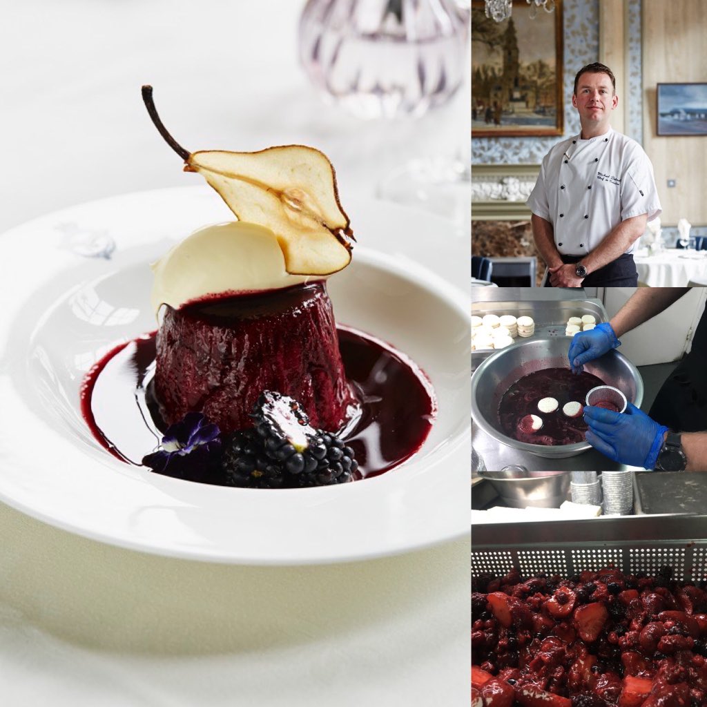 Last minute preparations have been taking place in the Club kitchens this week for the Dining Room reopening tomorrow. @Chef_M_Dutnalls classic summer pudding is on the new  Club menu &amp; looking good enough to eat...!  Book now for a seasonal treat. rafclub.org.uk/book-a-table