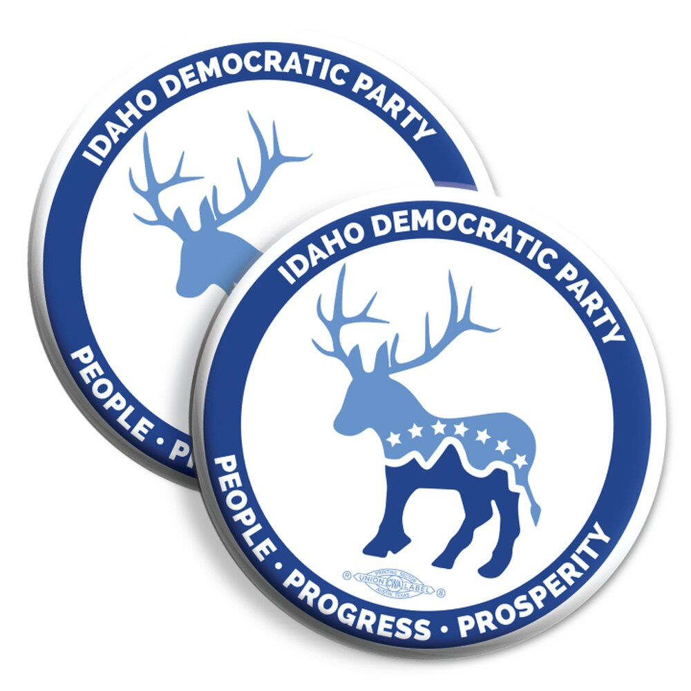 I like both of these from  @IdahoDems  https://store.idahodems.org/donkalope-logo-graphic-2-25-mylar-button-pack-of-two/ https://store.idahodems.org/protect-our-public-lands-logo-graphic-2-25-mylar-button-pack-of-two/