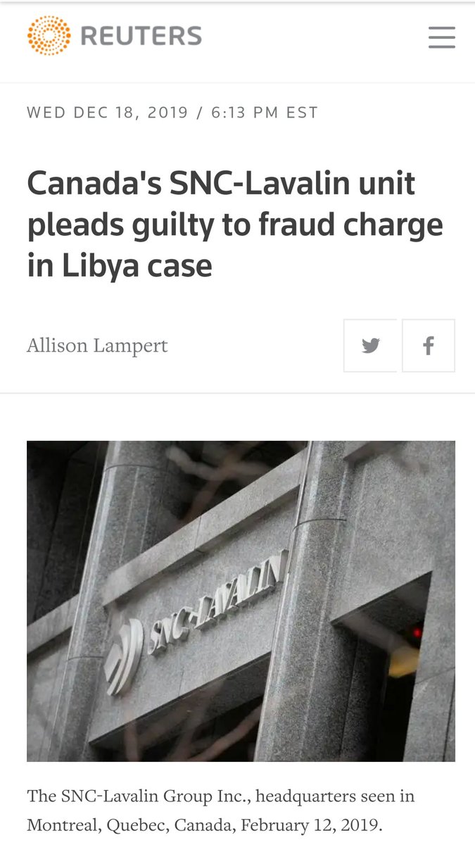 6) Let's start with SNC-LAVALIN's involvement in corruption in Libya.