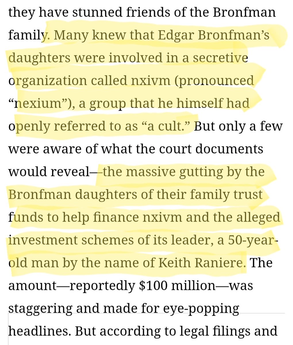 9) Stephen is cousins with Sara and Clare Bronfman, who pleaded guilty to their involvement in the sex-trafficking cult, NXIVM.