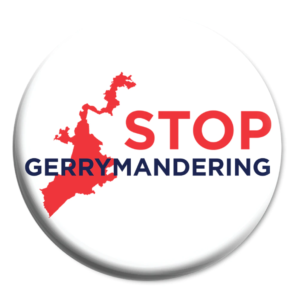 This probably appeals more to me as someone who is into redistricting but i like this  @NCDemParty button. https://store.ncdp.org/stop-gerrymandering-2-25-mylar-button-pack-of-two/