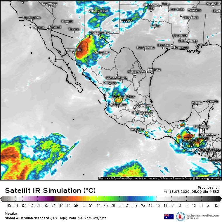 metmex's tweet photo. Actividad de tormentas eléctricas, lluvia y potencial de #granizo esta tarde-noche en Chih, Son, Sin, Dgo, Nay, Zac, Ags, Jal, Mich, Gro, Méx, Mor, Oax, Chis, Ver, Pue, Tlax.
Estamos atentos a sus reportes vía twitter #metmex https://t.co/x9Vl5UuTgc
