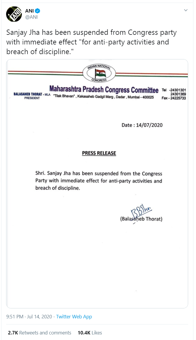 RoshaniRustomji's tweet photo. Whom did @SalmanNizami_ was referring, was it you @JhaSanjay ?🤭🤣 https://t.co/8mqiPkMrAy