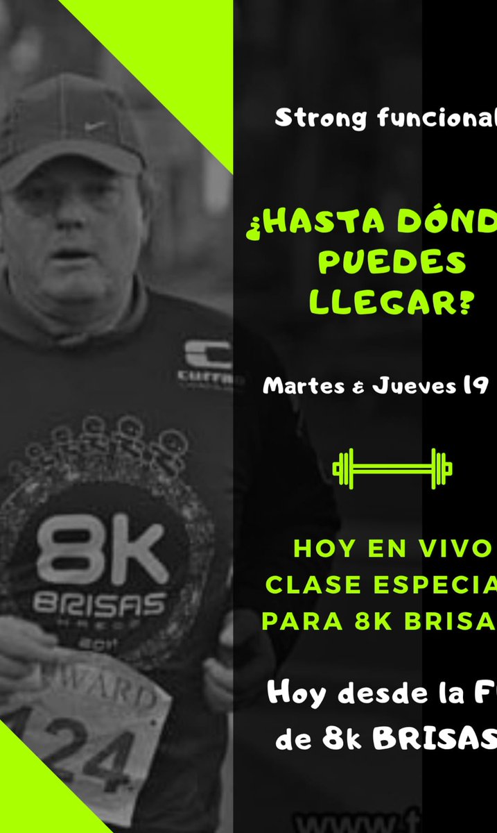 DebbieAven3's tweet photo. Seguime en la Fane Page de 8k BRISAS, que hoy a las 19 hs tenemos clase en vivo de nuestro sponsor @strongfuncional_debbie https://t.co/da6ILcaaPR