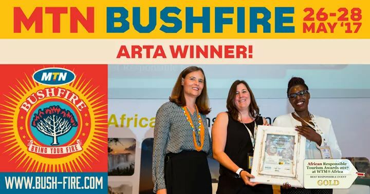 And here's me winning the Best Responsible Event Award for Bushfire, at the African Responsible Tourism Awards in Capetown 2017 :D In case you think I'm for jokes  @ArtaAwards :Dlol