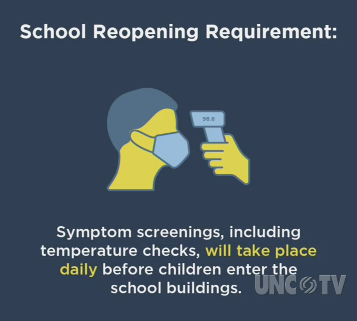 + All children will be required to undergo symptom checks