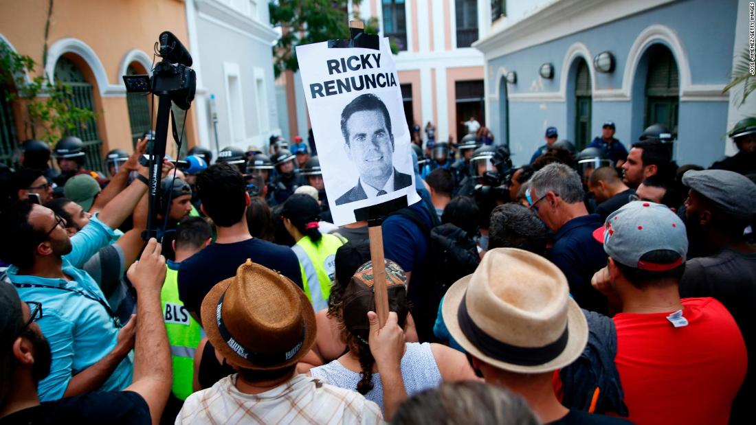 Puerto RicoIn July 2019, Gabbard went to Puerto Rico, to support protesters calling for the resignation of Governor Ricardo Rosselló, amid revelations of profound corruption.Within weeks Rosselló resigned, while facing impeachment proceedings.
