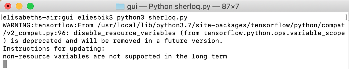 Husband puts back in Line 422 into some file.Then he suggested to use the command "python3  http://sherloq.py " instead of the suggested command.That gives a bunch of warnings, but it looks like it is doing something....