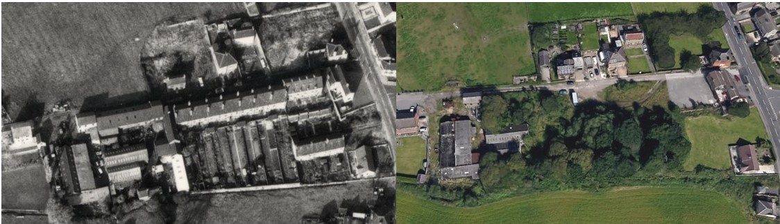 ElsecarHAZ's tweet photo. More from #BarnsleyFromAbove #Day2 images. It's amazing to see how things have changed. Check out Foundry Street #Elsecar! In the early 1970s the Davy Foundry was still operating and the street was lined with houses @BarnsArchives #FestivalofArchaeology #IndustrialArchaeology https://t.co/rZEkboliZ6