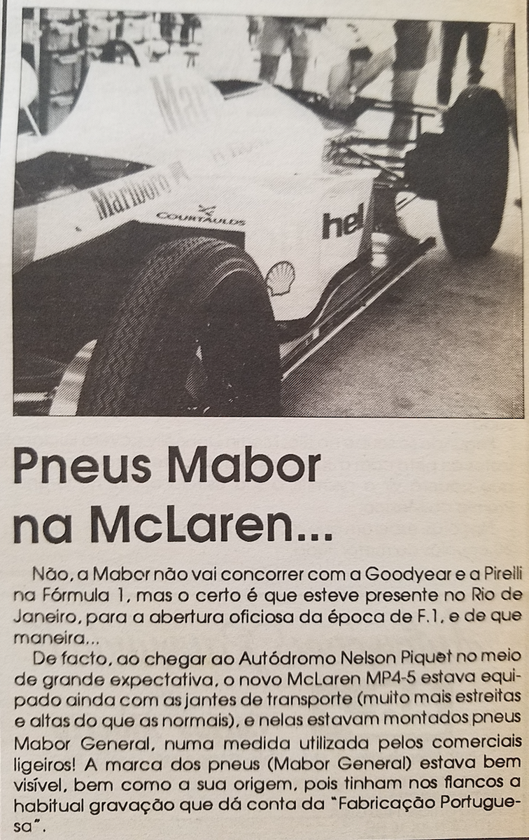 SergioFonseca8's tweet photo. 🤯O segredo para o sucesso da #McLaren na #F1 nos 1980s...

(The secret of success of McLaren F1 team in the 1980s) 

#Mabor #Since1938 #MadeinPortugal🇵🇹😎

📸in Volante (1989) https://t.co/lwFoScZ11T