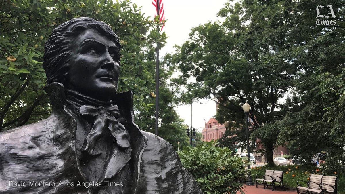 Francis Scott Key wrote the words to “The Star-Spangled Banner” to commemorate the U.S. victory in the Battle of Baltimore in the War of 1812. Key was a slave owner, but it was also his role as a songwriter that has made him a target for recent protests. https://www.latimes.com/entertainment-arts/music/story/2020-07-14/national-anthem-star-spangled-banner-lean-on-me
