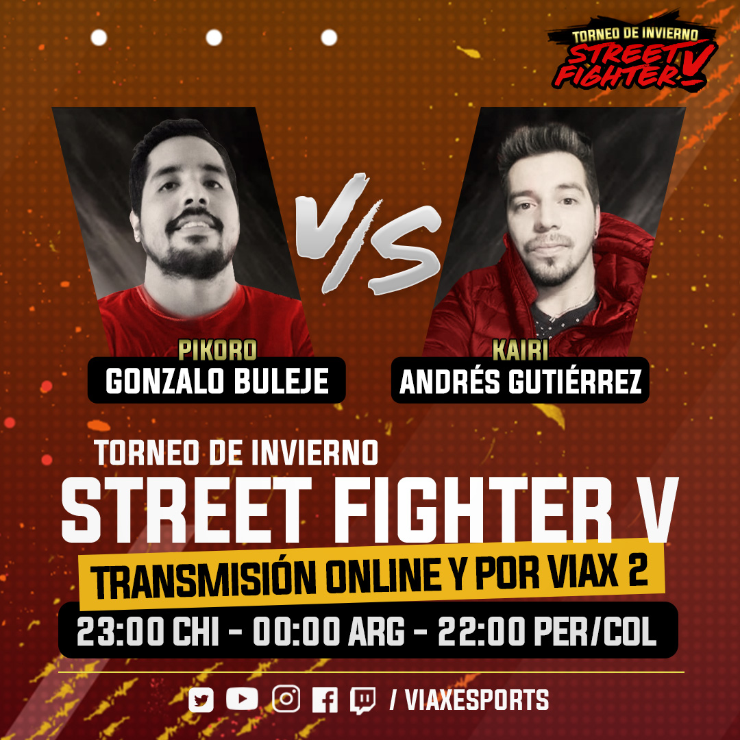 viaxesports's tweet photo. HOY seguimos con la 3era ronda del Torneo de Invierno #SFV 👊💥
@Pikoroperu V/S @traxco87
@bst_diego V/S @JuliusTheGod_
@Fighter_cl V/S @NeroTheBoxer
¡No te pierdas ninguna pelea! 🔥 23H por #VIAX2 y nuestras redes sociales 😉
@ManuAlcaino @Icatasalazaro @PHD_Guerrero https://t.co/oZAzFtBspb