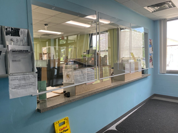 pvdschools's tweet photo. Our Student Registration and Placement Center is ensuring families, staff, and visitors can safely meet and communicate to prepare for school in the fall. Plexiglass has been installed throughout the entire building, including the front lobby and back offices. #PPSDfall2020 https://t.co/a8SMdaIghL