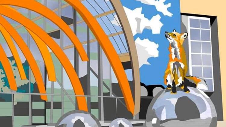 AGSSheffield's tweet photo. Hope everyone is having a great Tuesday. Here's Little Urban Fox hanging out here in Sheffield outside the Millenium Galleries. Looking forward to visiting them again too. #sheffieldissuper #milleniumgalleries #sheffieldart https://t.co/fj2xXXK4lL https://t.co/vvXX82gGTw
