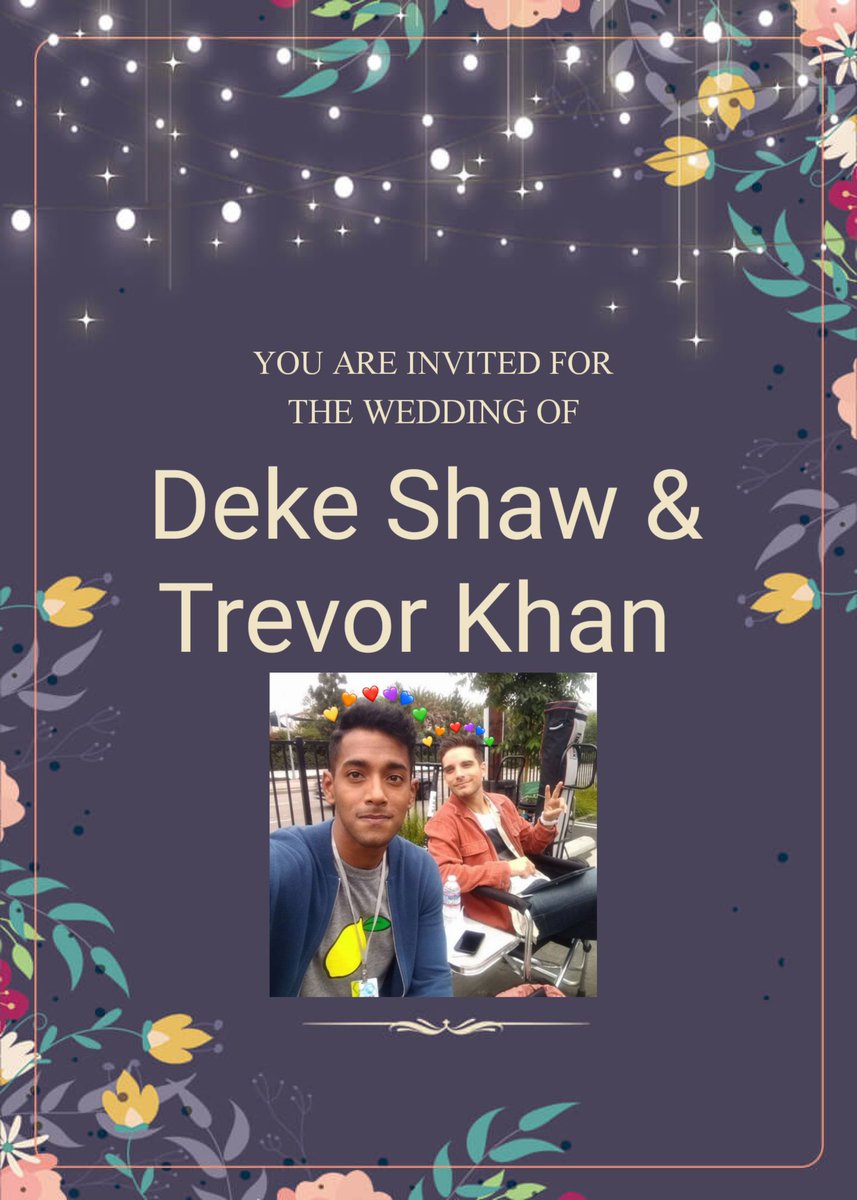 agenttrevorkhan's tweet photo. JOIN MINE AND @agentdekeshaw WEDDING 😍😍 https://t.co/6xXbMDBtM2