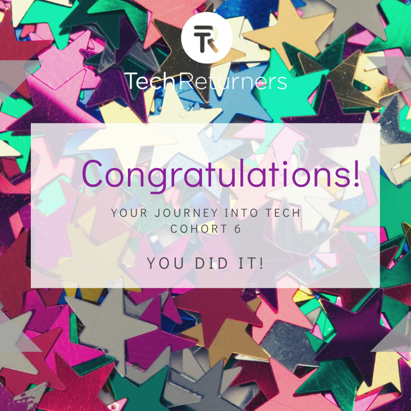 We are SO proud of our latest cohort of #returners tonight we have seen some truly outstanding apps developed and some amazing technical skills on show. CONGRATULATIONS #Cohort6 the future is VERY bright! #Proud #ReturnerTalent #ThisIsOurWhy