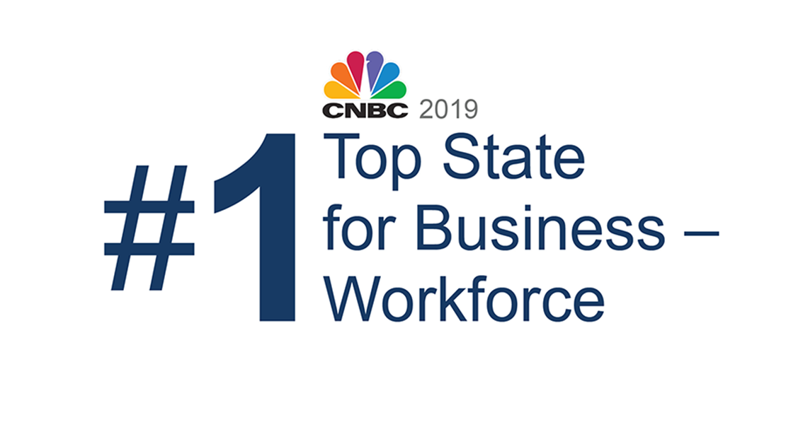 Virginia was ranked #1 in America for both talent &amp; education by <a href="/CNBC/">CNBC</a> in 2019. VA's workforce is one of the most educated in the country – 38% of the population has a bachelor’s degree or higher, making VA the sixth most educated state in the country (and 1st in the South).