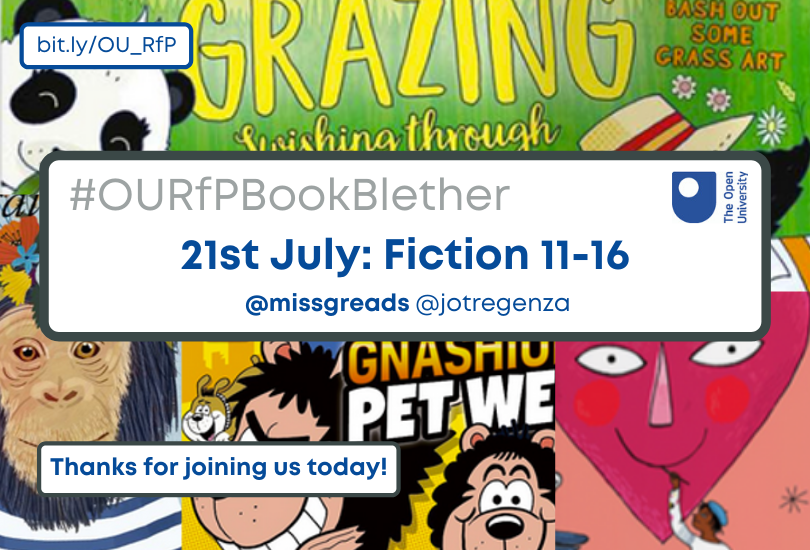 OpenUni_RfP's tweet photo. Tonight felt like a joyous party! Thanking our hosts @one_to_read @dan_northover and you lovely tweeps!

Oh &amp; HB @TeresaCremin!🎂🥳

Don't forget to join the #CircleOfReading with your comic and mag choices https://t.co/X7jri9efW3🧶

Next week, the PENULTIMATE #OURfPBookBlether⬇️ https://t.co/LAceaVZqmh