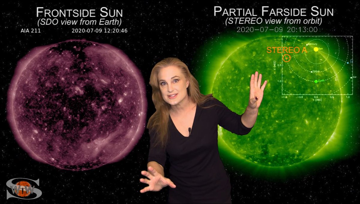 TamithaSkov's tweet photo. Enjoying this #solarstorm with comet #NEOWISE sailing through #aurora? Get the details in my latest #SpaceWeatherWoman forecast video up now! See how long aurora will last, how #emergency & #amateur radio is doing, & why #GPS users need to be careful now! https://t.co/8v03LDmOys https://t.co/YiYmR4wEHB